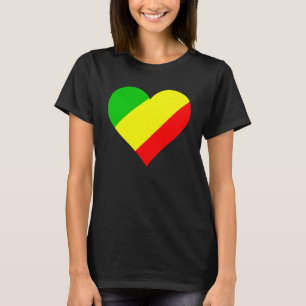 Congo Flag Heart Congo Love Congo T-Shirt
