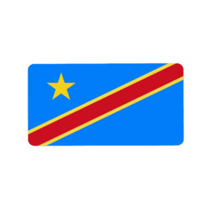 Congo flag label