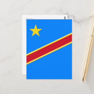 Congo flag postcard
