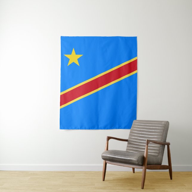 Congo flag tapestry (In Situ)
