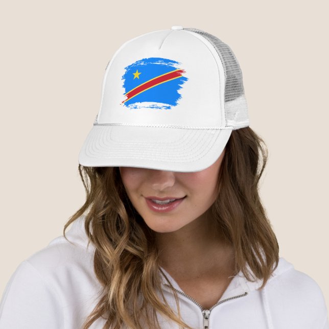 Congo flag trucker hat (In Situ)