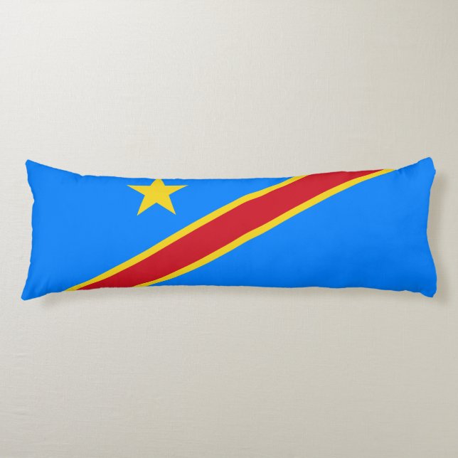 Congo Kinshasa Flag Body Cushion (Front)