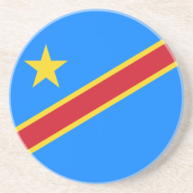 Congo Kinshasa Flag Coaster (Front)