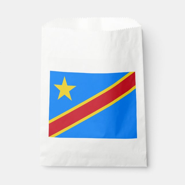Congo Kinshasa Flag Favour Bag (Front)