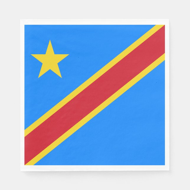 Congo Kinshasa Flag Napkin (Front)