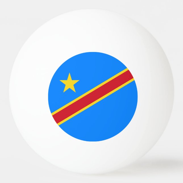 Congo Kinshasa Flag Ping Pong Ball (Front)
