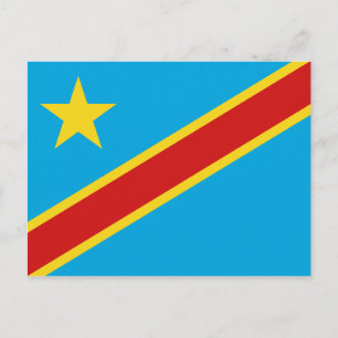 Congo-Kinshasa Flag Postcard