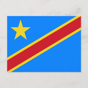 Congo Kinshasa Flag Postcard