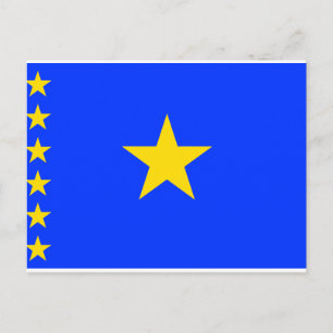Congo Kinshasa Flag Postcard