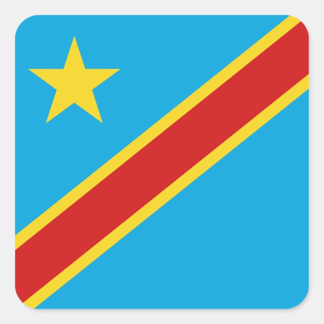 Congo-Kinshasa Flag Sticker (Front)