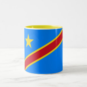 Congo Kinshasa Flag Two-Tone Coffee Mug