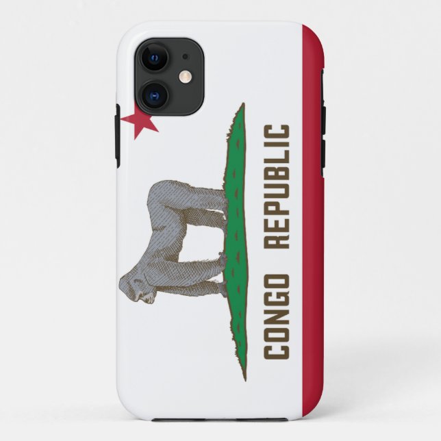 Congo Republic Flag Case-Mate iPhone Case (Back)