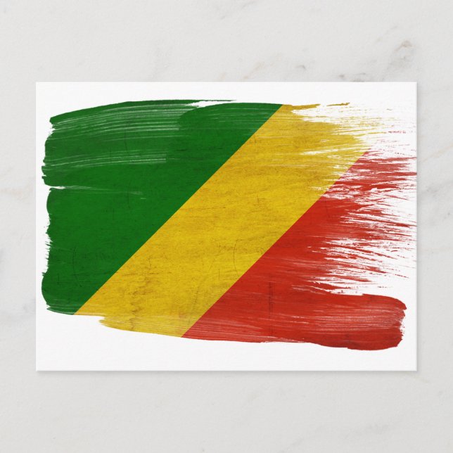 Congo Republic Flag Postcards (Front)