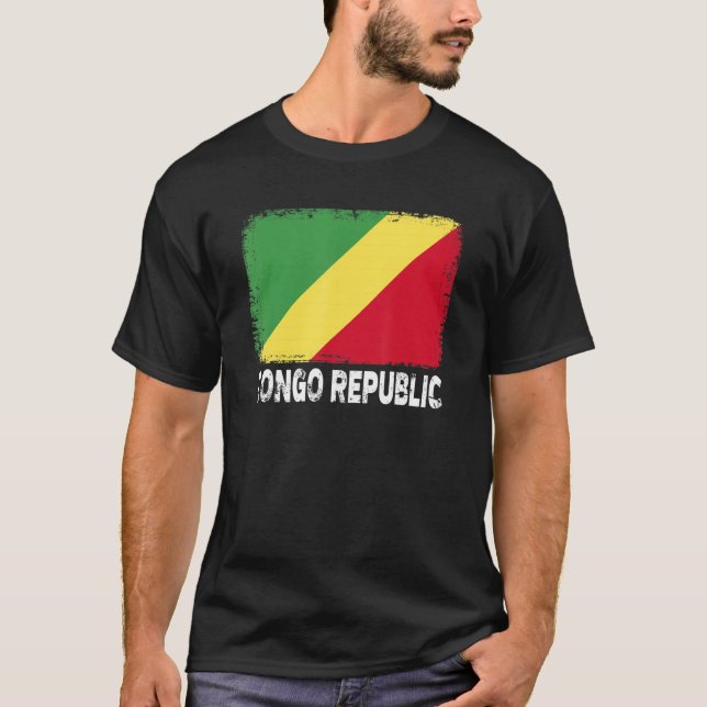 Congo Republic Flag   Support Gongolese People Wom T-Shirt (Front)