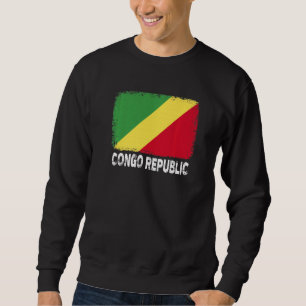Congo Republic Flag Support Gongolese People Wome Sweatshirt