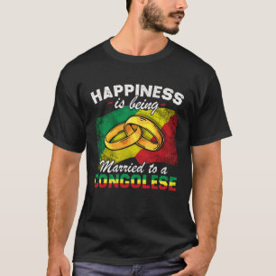 Congo Republic Marriage Congolese Married Flag Bra T-Shirt