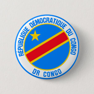 Congo Round Emblem 6 Cm Round Badge