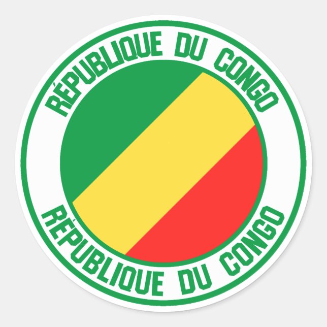Congo Round Emblem Classic Round Sticker (Front)