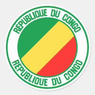 Congo Round Emblem Classic Round Sticker