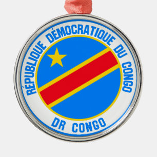 Congo Round Emblem Metal Ornament