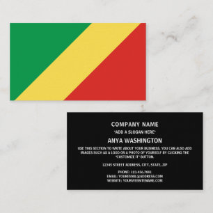 Congolese Flag, Flag of Republic of the Congo Business Card