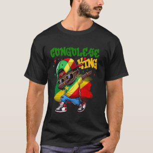 Congolese King Dabbing Republic of the Congo Flag  T-Shirt