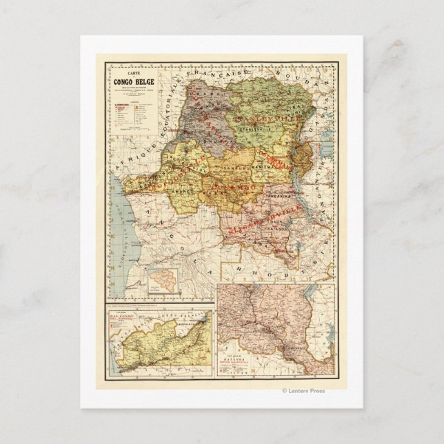 CongoPanoramic MapCongo Postcard (Front)