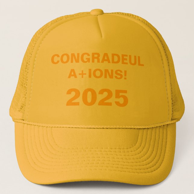 CONGRADEULA+IONS 2025 GRAD TRUCKER HAT (Front)