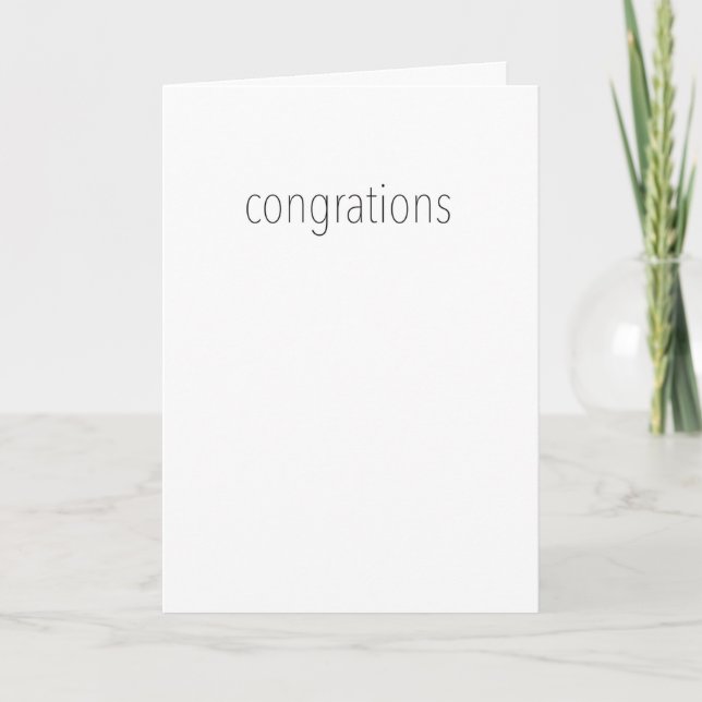 "Congrations" Greeting Card (Front)