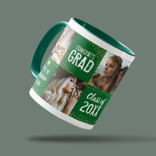 Congrats 2025 Graduate Photo Gift Green Mug