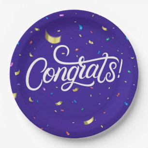 Congrats and Confetti Paper Plate