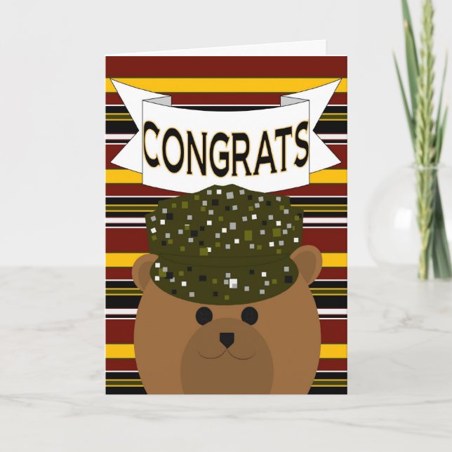 Congrats Army Soldier Hero Card (Front)