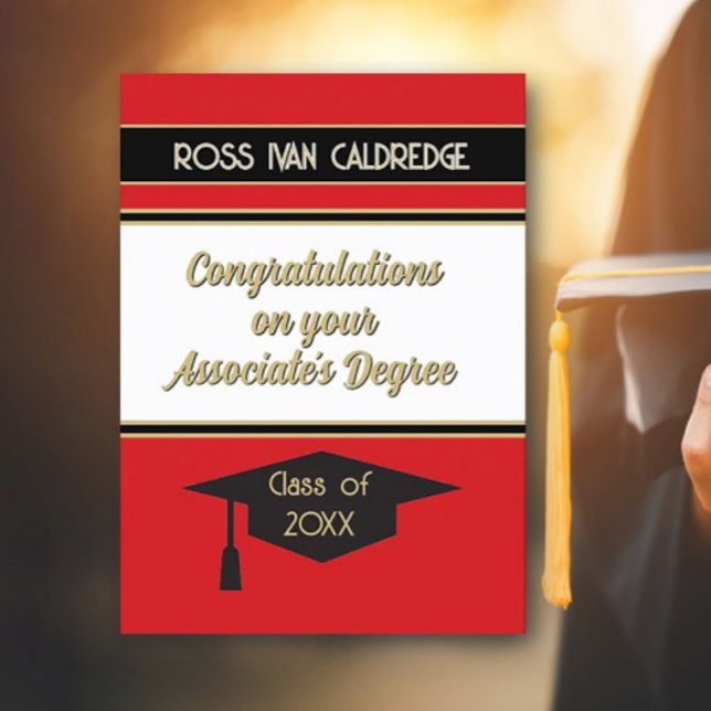 Congrats Associate degree college graduation card (Creator Uploaded)