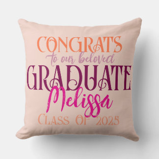 Congrats awesome Graduate gift for her Cushion