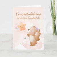 Congrats Baby Fun Cute Bear Animals Grandparents
