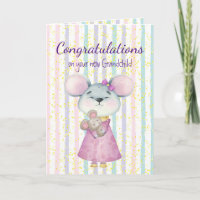 Congrats Baby Fun Cute Mouse Animal Grandchild