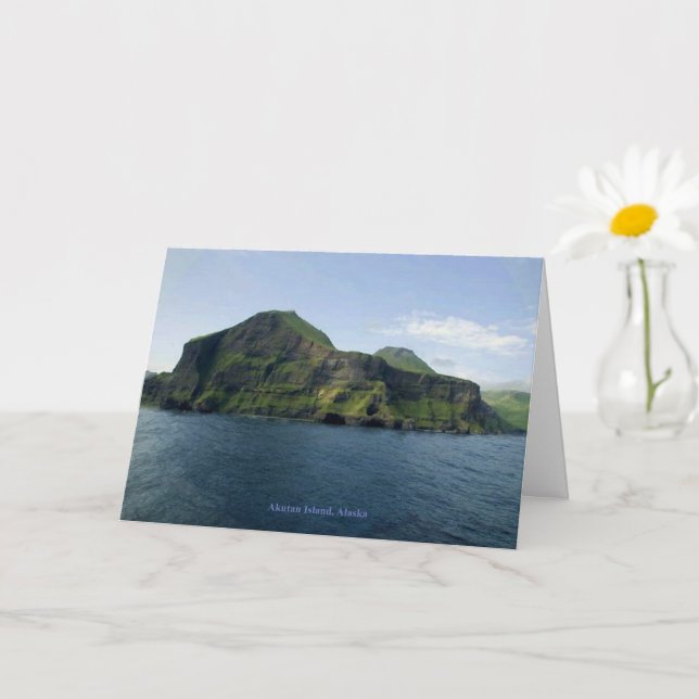 Congrats Birthday Thanks Akutan Island Alaska Card (Small Plant)