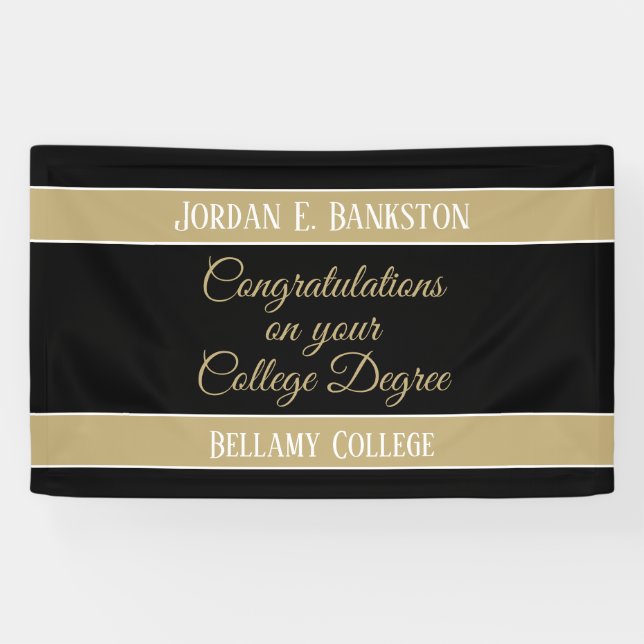 Congrats! Celebrate College degree banner (Horizontal)