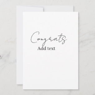 Congrats congratulations graduate name date invitation