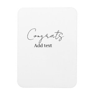 Congrats congratulations graduate name date magnet