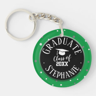 Congrats Custom Name Graduation Confetti  Keychain