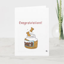 Congrats Dog Biscuits Card
