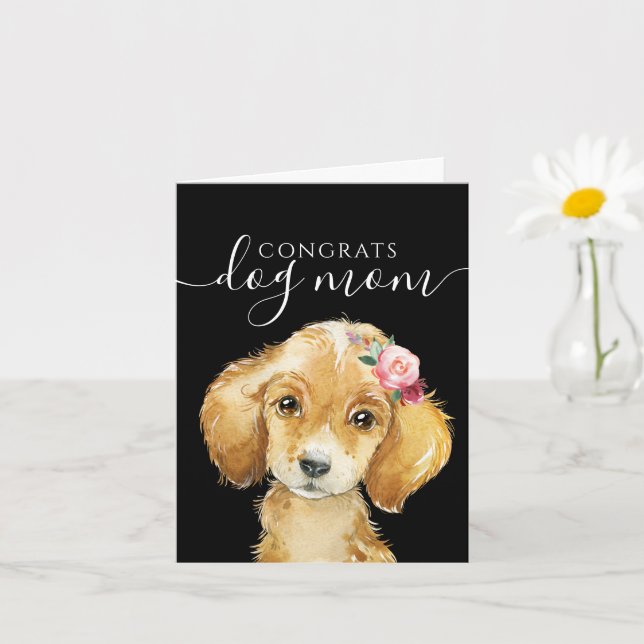 Congrats Dog Mum Greeting Card (Small Plant)