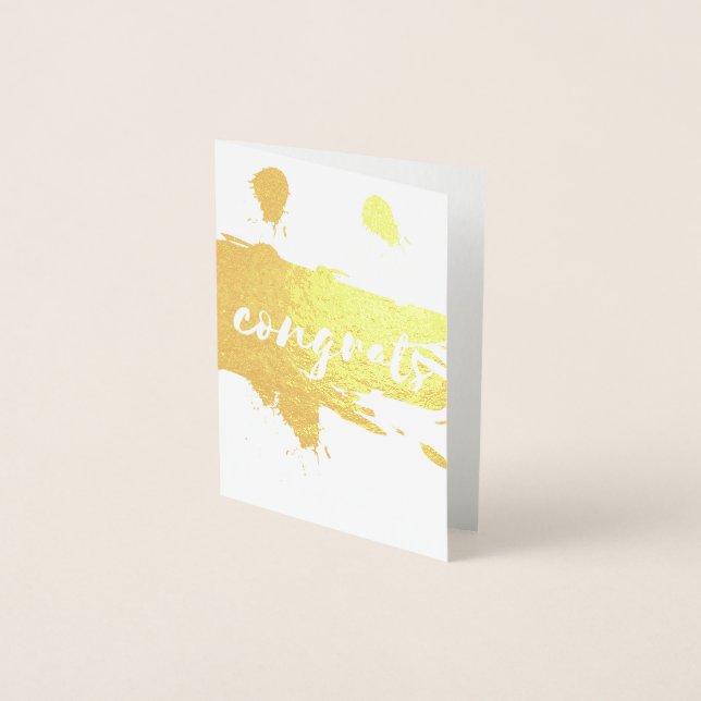 Congrats Foil brush stroke Card (Front)