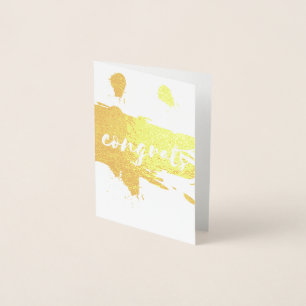 Congrats Foil brush stroke Foil Card