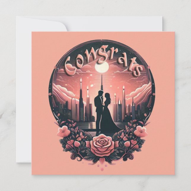 Congrats Folded Invitation Card (Front)