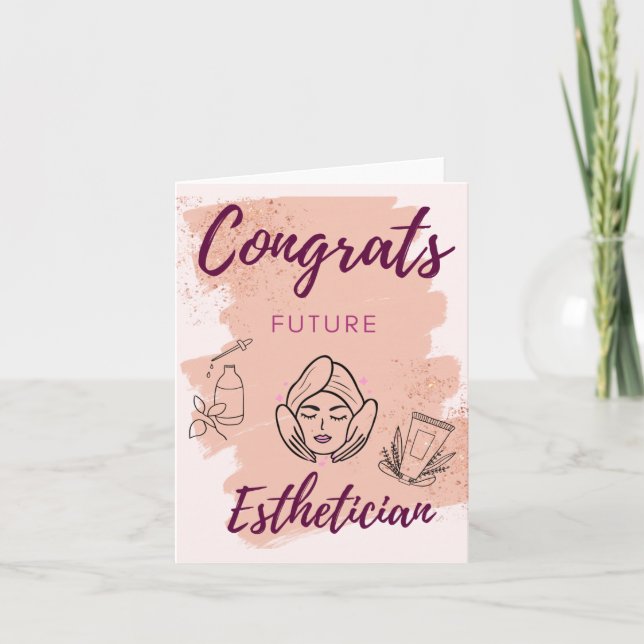 Congrats Future Aesthetician Card (Front)