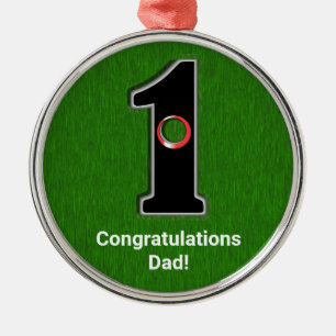 Congrats Golfer Hole in One Customised Metal Ornament