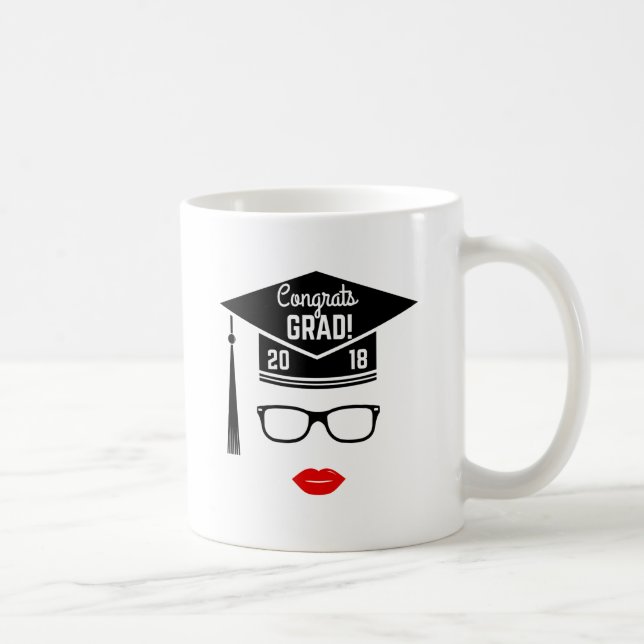 congrats grad 2018 girl coffee mug (Right)