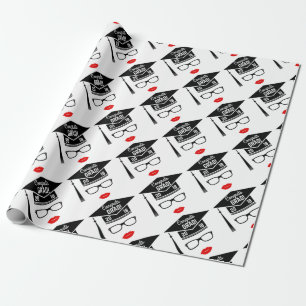 congrats grad 2018 girl wrapping paper